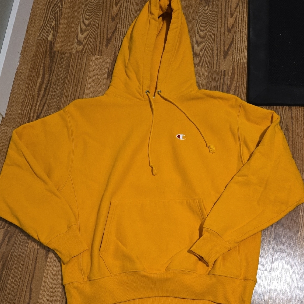 Champion Hoodie Sz Xl Yellow